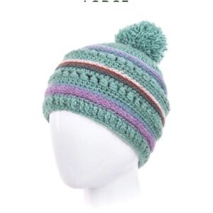 Lost Horizons Women's Celine Beanie 100% Wool Winter Hat Multicolor Crochet